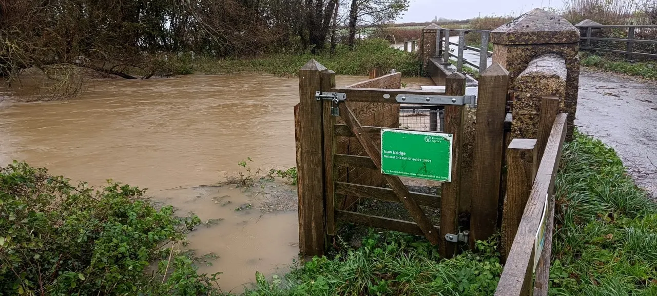 Gaw Bridge monitoring station on the River Parrett.